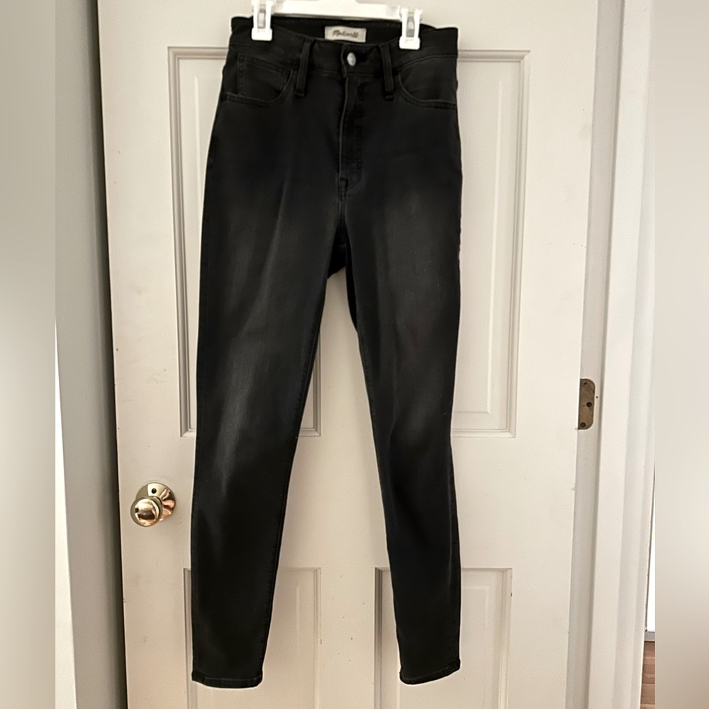 Madewell Curvy Roadtripper black high rise skinny jeans size 26